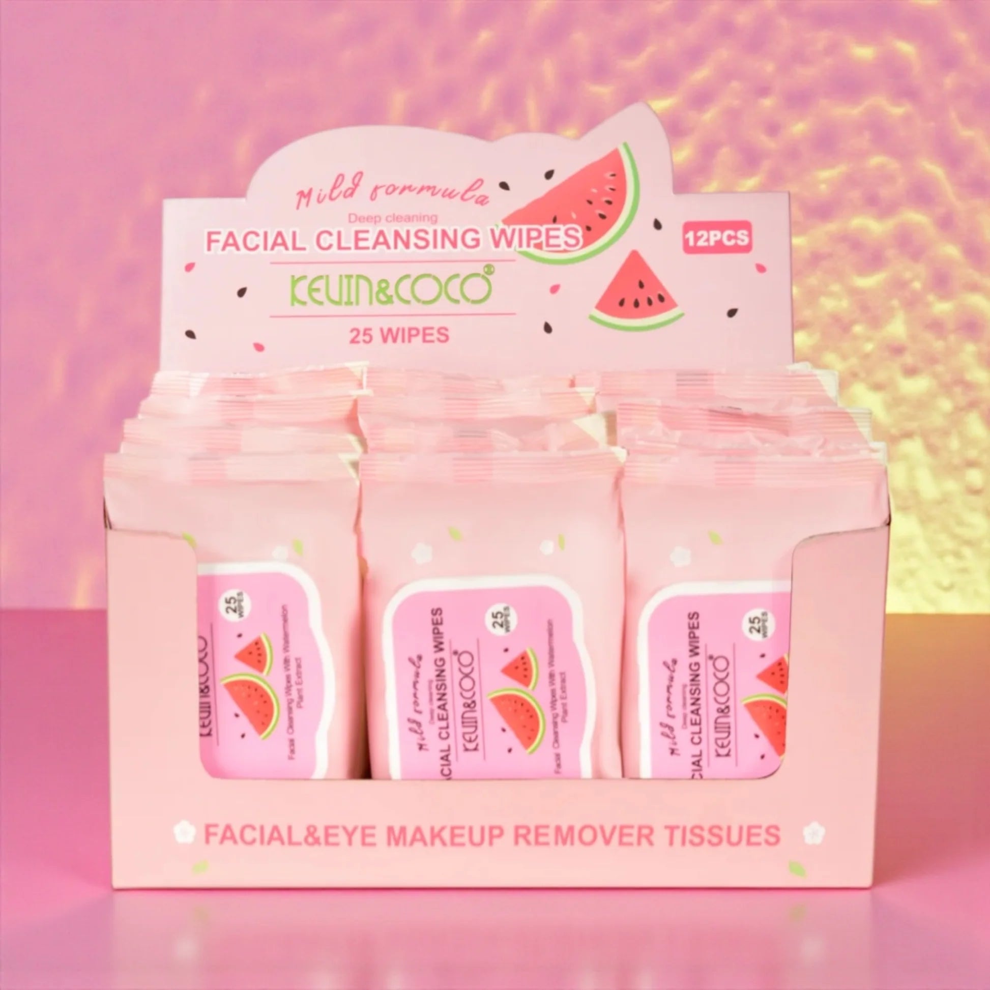 Lingette démaquillante - pastèque - Kevin & coco