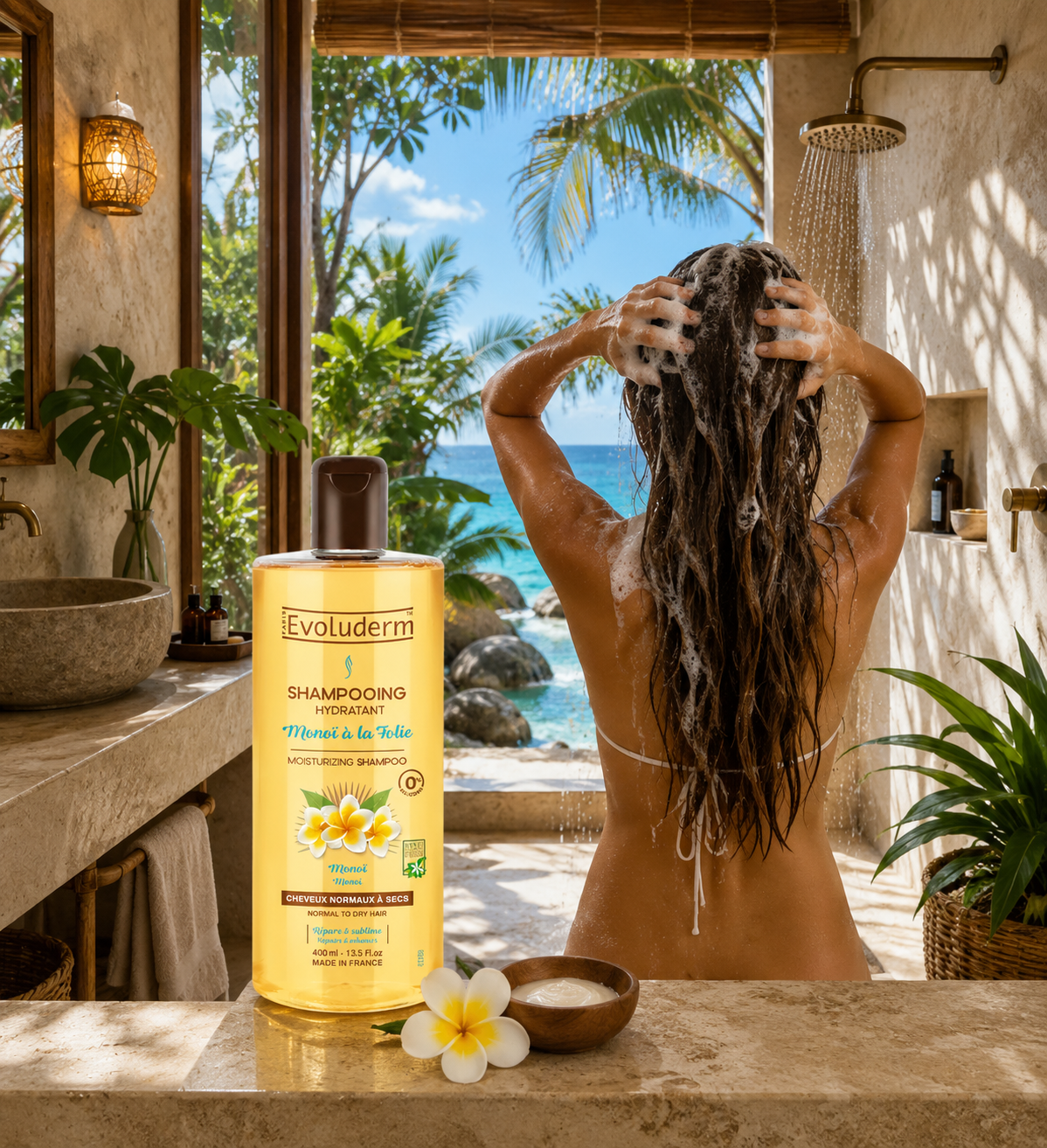 Shampoing - Monoï - 400 ml - Evoluderm